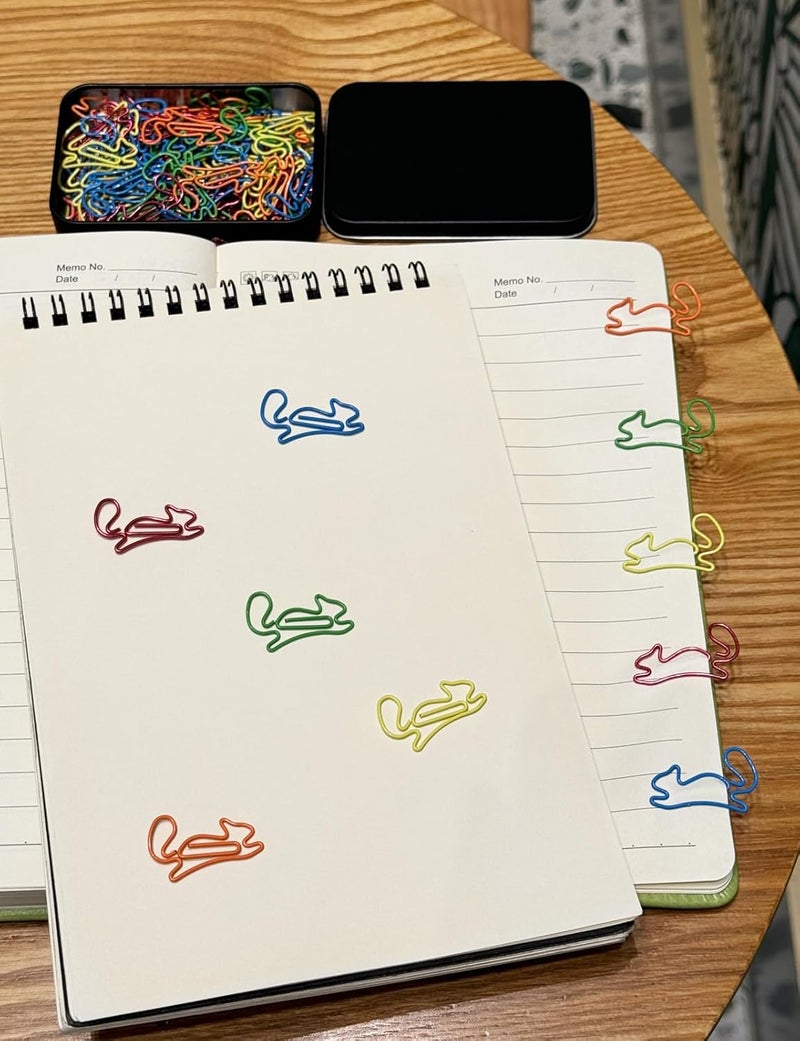 Daxtril Cute Paper Clips, 60 PCS Squirrel Shaped Paper Clips Animal Bookmarks Clips, Assorted Colors, Fun Office Gifts for Women Men Coworkers Teachers Students Girls Boys, Squirrel Gifts Christmas Gifts - Image 3